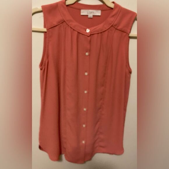 Ann Taylor Loft orange blouse XS - Picture 1 of 5